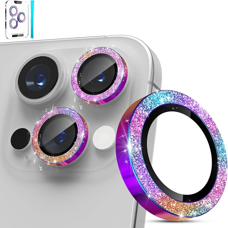 imluckies for iPhone 16 Pro - iPhone 16 Pro Max Camera Lens Protector, AR+AF Tempered Glass, 9H Ultra-Tough Metal