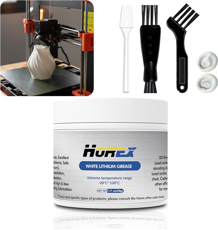 3D Printer Lithium Grease 50g Lubricant Printing Machine Lead Screw Gear Reduce Noise CNC Axis Linear Rail Guide Metal
