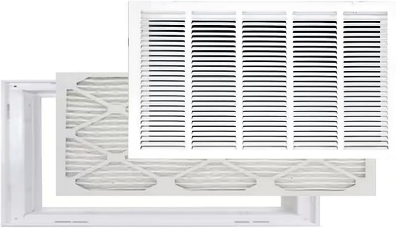 Venti Air 25" x 14" Steel Return Air Filter Grille with MERV 11 Filter Pre-Installed - Removable Face/Door for 1 inch