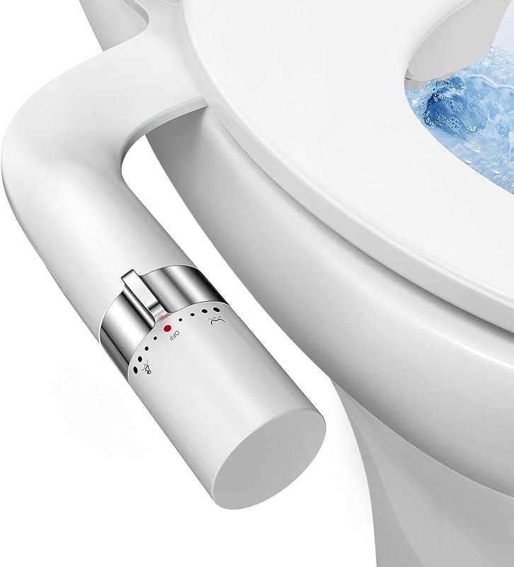 Bidet Attachment for Toilet, Ultra-Slim, Non Electric Dual Nozzle, Fresh Cold Water Spray Sprayer, Bidets Existing