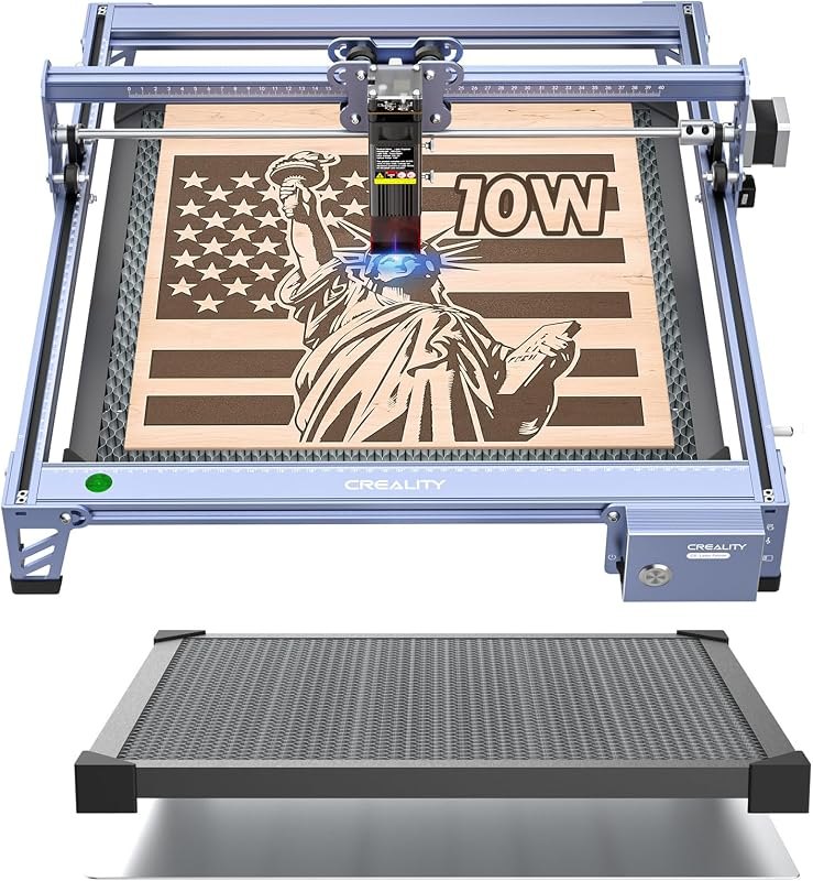 Creality Falcon 10W Laser Engraver Machine with Honeycomb Laser Bed 500x500, 10000mm/min, 0.06mm Laser Cutter for