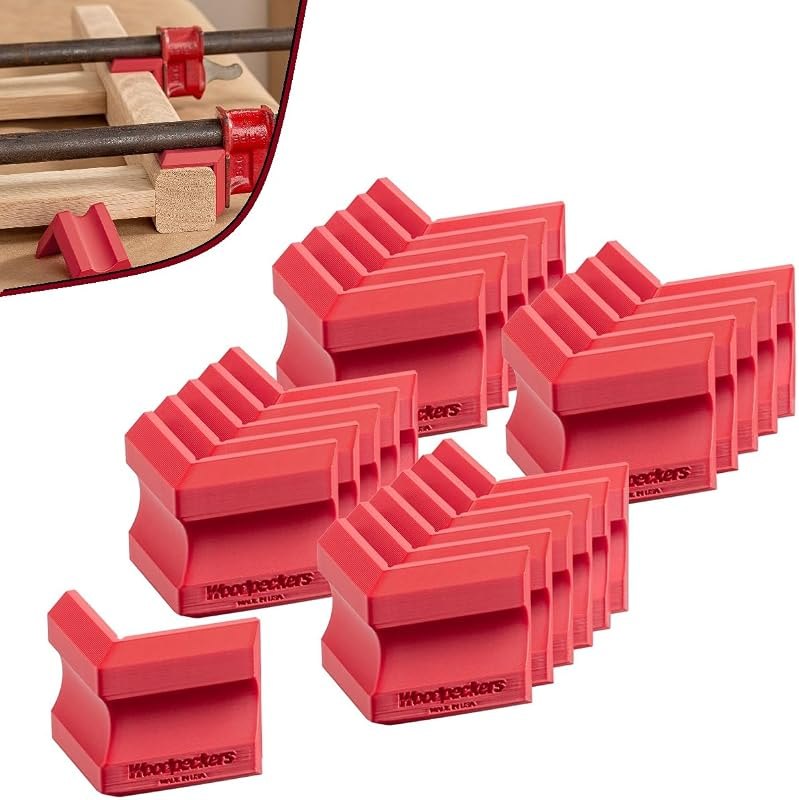 Woodpeckers Clamp Pals, 24 Pack, Woodworking Clamp Pads, Prevent Stains & Dents, Universal Fit for Bar Clamps & Pipe