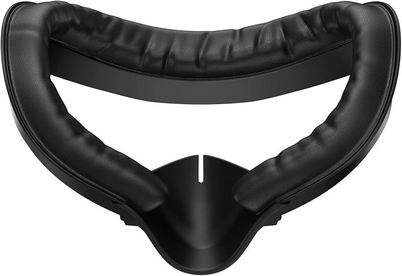 VZNEK New Face Cover Pad for Oculus Quest 2, Sweatproof PU Leather Facial Interface & Face Cushion Pad - VR