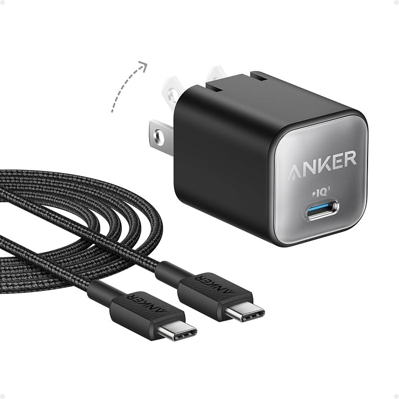 Anker Nano Phone Charger, 30W Portble and Foldable USB C GaN Charger — charger for samsung galaxy s26 charger