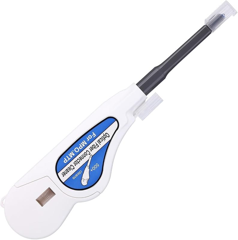 Fiber Optic Cleaner for MPO/MTP Connectors, Over 500 Cleans, Fiber Endface & Optical Connector Cleans (White) —