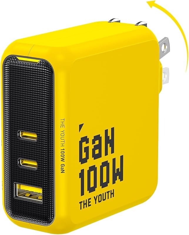 AOHI Youth 100W GaN USB-C Wall Charger, 3-Port PPS Laptop Fast Charger — 100W GaN charger for 100w gan charger