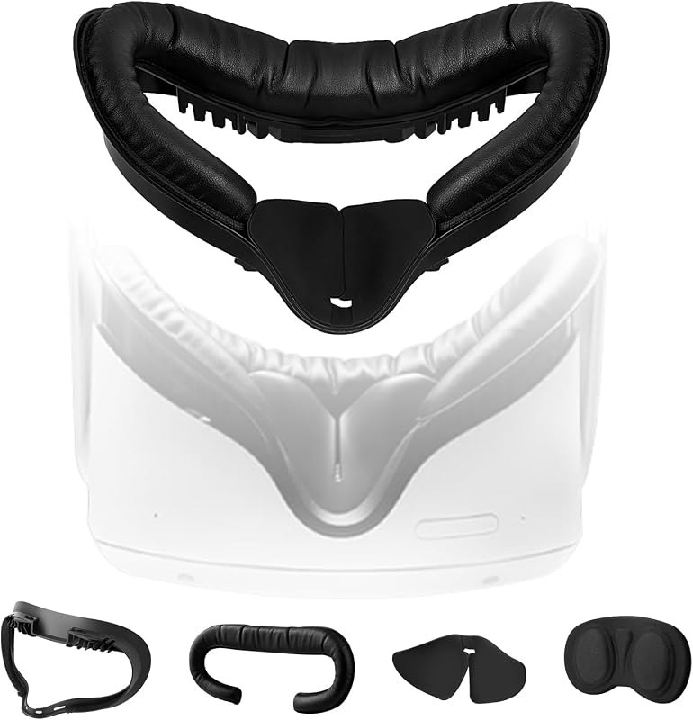 VR Facial Interface Replacement Kit for Oculus Quest 2, VR Accessories Facial Interface Bracket, Anti-Leakage Nose