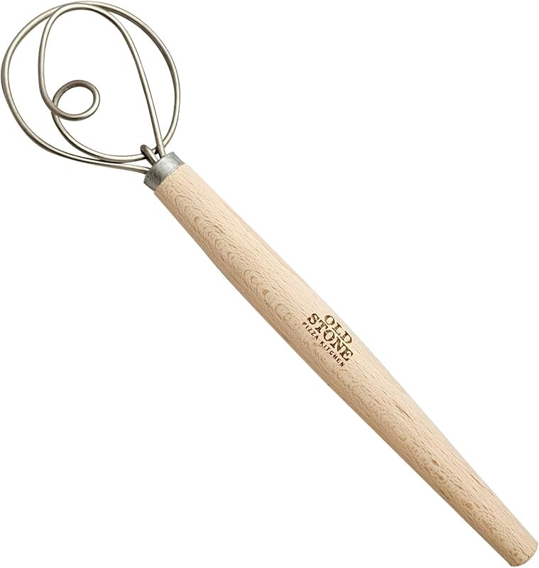 Old Stone Danish Dough Whisk for Bread Baking, Sourdough, and Pizza Dough, Dutch Whisk, Made in Poland, 11.5-Inch —