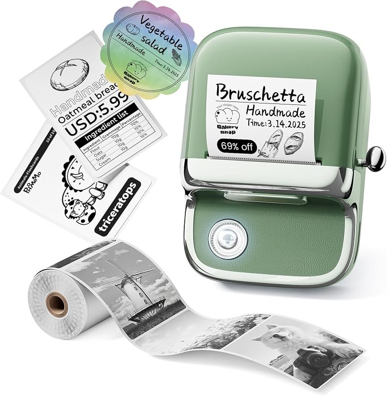 Phomemo M150 Label Maker, Bluetooth Thermal Label Maker Machine with Tape, Upgrade Mini Thermal Label Printer for