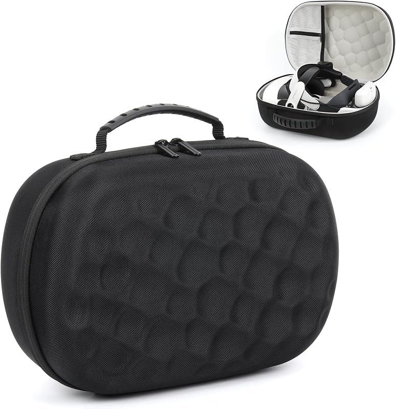 Hard Carrying Case for Meta Quest 3/3s VR Headset, Compatible with Bobovr M3 pro and Touch Controllers Accessories