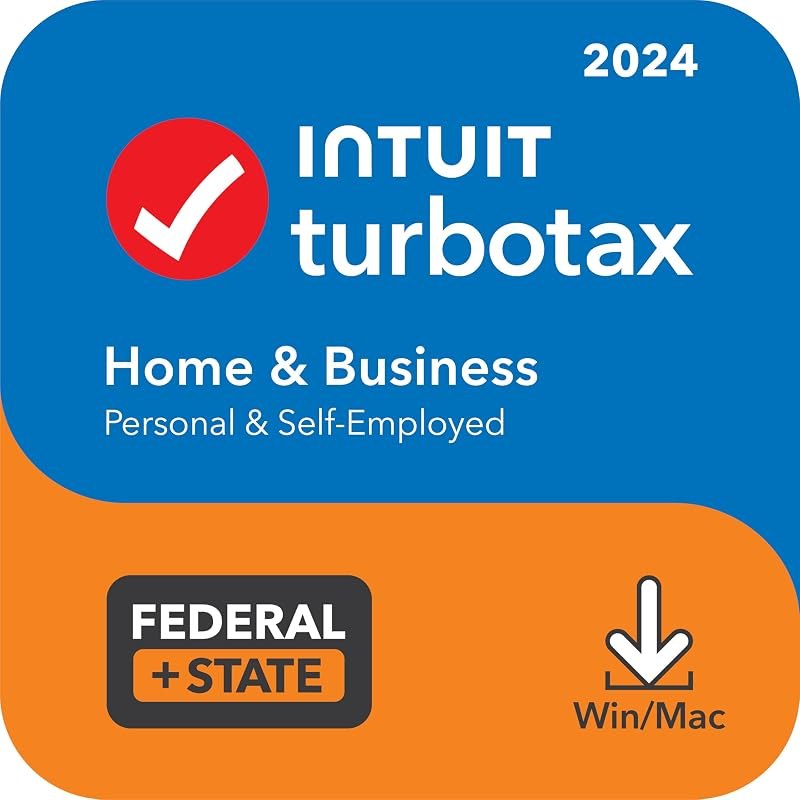 [OLD VERSION] TurboTax Home & Business 2024 Tax Software, Federal & State Tax Return [PC/MAC Download] — Financial