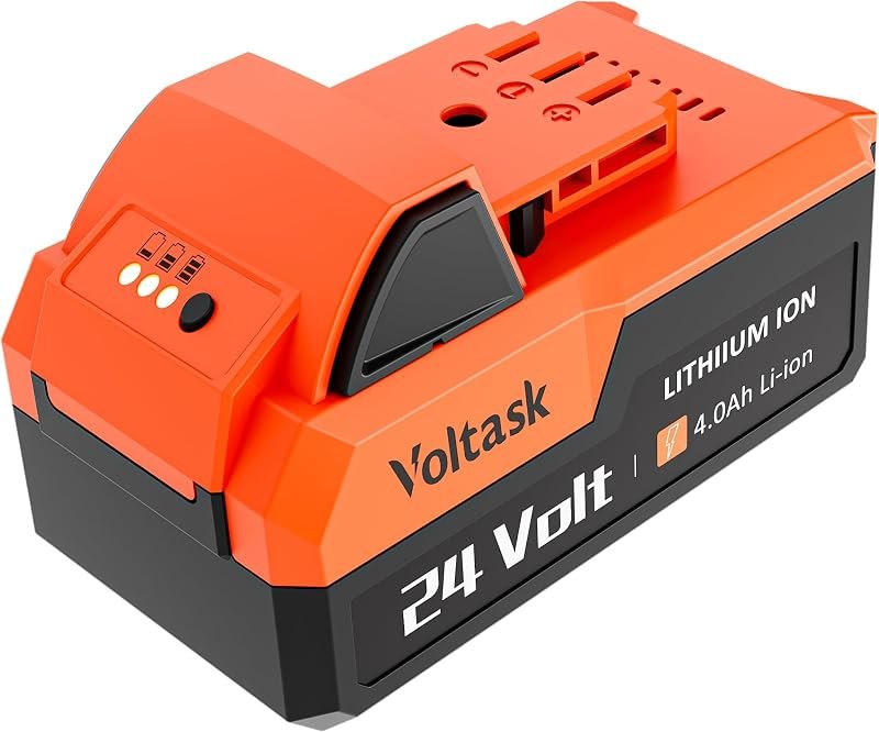 VOLTASK 24V 4.0AH Lithium-Ion Battery Replacement for Cordless Snow Shovel and Cordless Snow Blower — snow spare