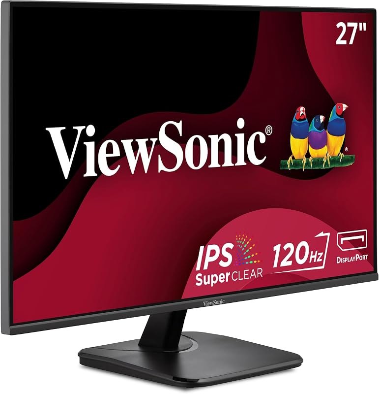 ViewSonic VA2756A-MHD 27 Inch Full HD Computer Monitor, IPS 120Hz Display — 27 inch computer monitor for inch computer