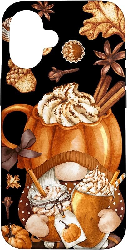 iPhone 16 Cute Fall Yall Pattern Thanksgiving Gnome Love Pumpkin Spice Case — case for iphone case