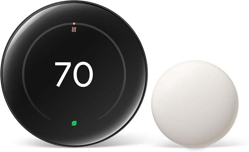 Google Nest Learning Thermostat (4th Gen) with Nest Temperature Sensor (2nd Gen) - Energy Saving Smart Thermostat with