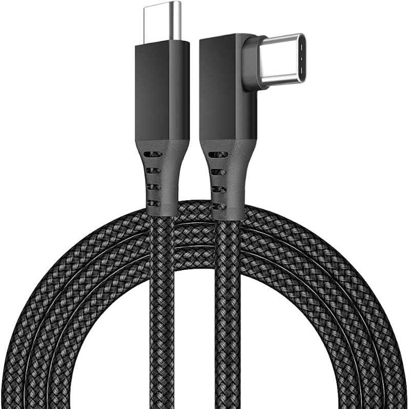 10FT USB 3.0 Type C to C high-speed data transfer charging cable,90 degree L-shaped design,suitable for VR headsets
