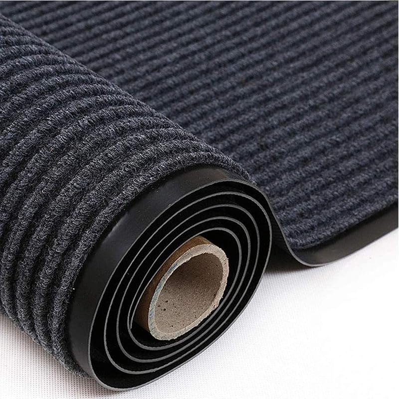 SRDDQLC Commercial Grade Door Floor Mat Brush Step Entrance Mat 3×6FT Outdoor Indoor Mat Waterproof Rubber Back Rugs