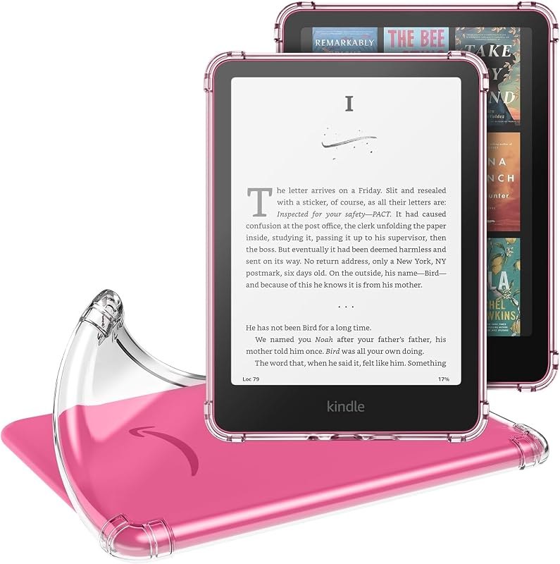 MoKo Case for 7" Kindle Paperwhite 12th Gen 2024 & Kindle Colorsoft, Clear — best Kindle clear case for kindle clear