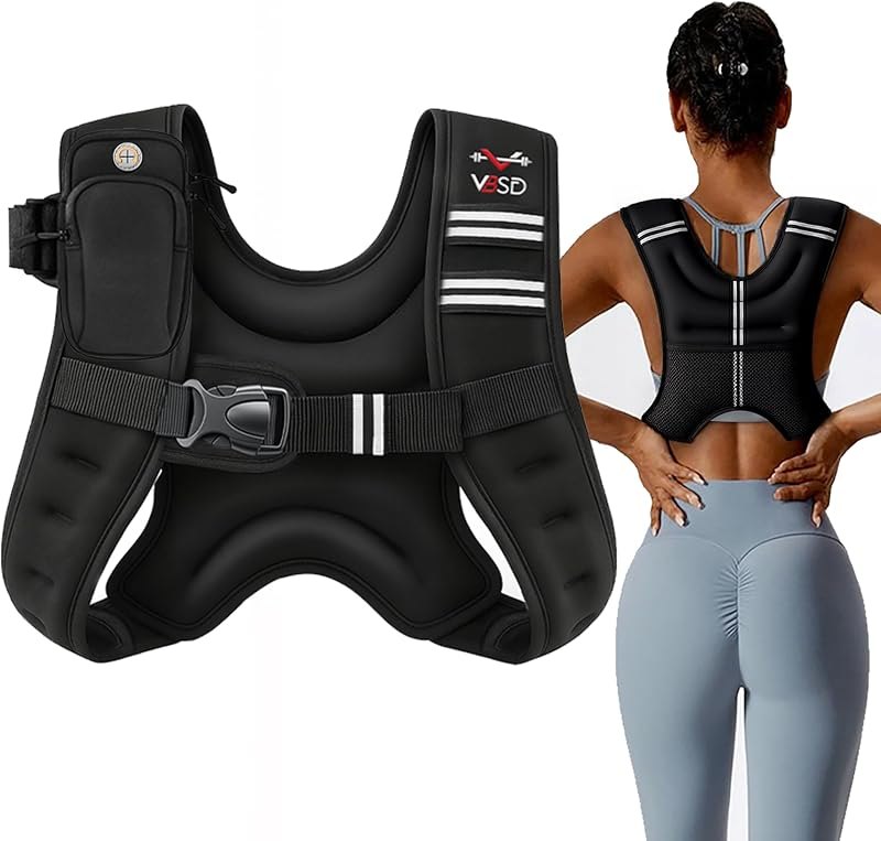 Weighted Vest Woman 6lb/8lb/12lb/16lb/20lb/25lb/30lb Weight Vest for Women Men Body Weight Vests for Walking Strength