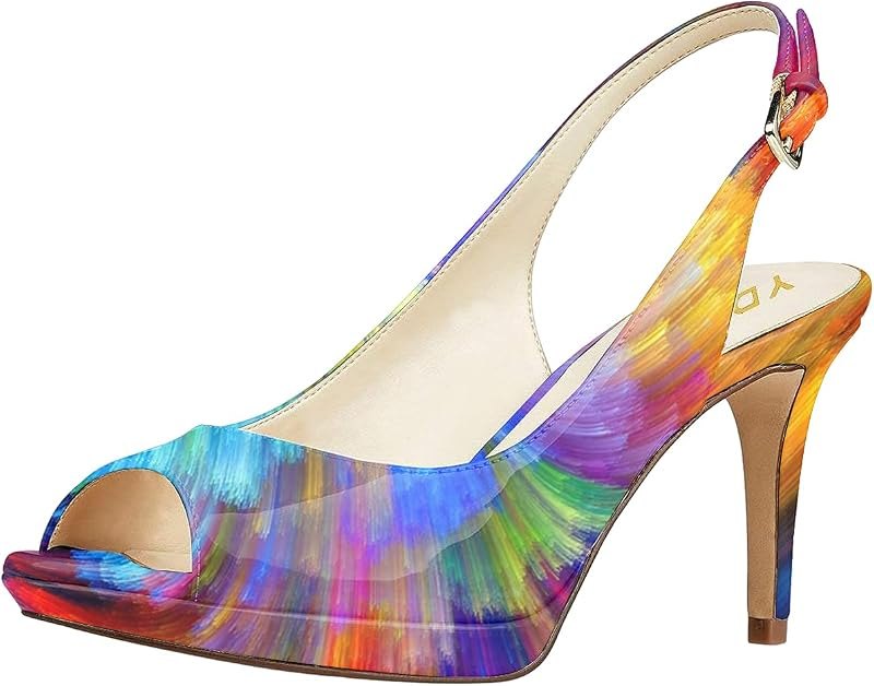 Women Sexy High Heels Pumps Peep Toe Platform Block Slingback Dress Shoes Size 4-16 US — platform heels for platform