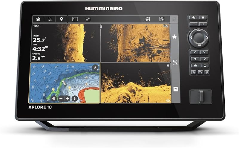 Humminbird XPLORE Series GPS Fish Finder MEGA Side Imaging+ & HD Touchscreen Display — Portable fish finder for fish