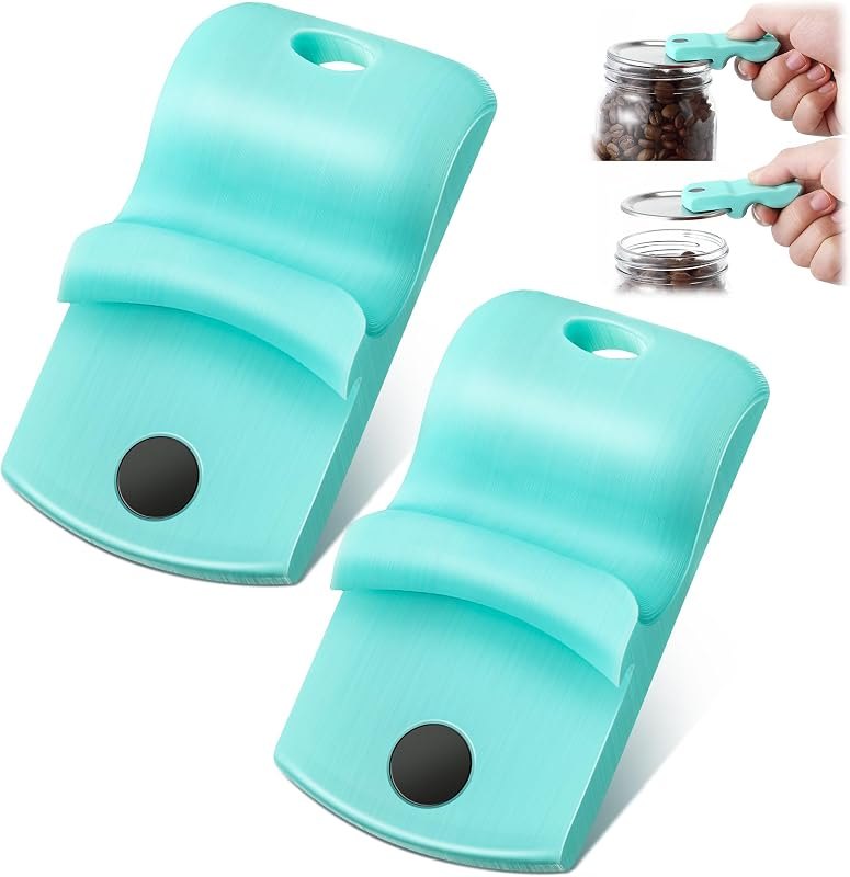 2 Pack Canning Jar Opener with Magnets, Mason Jar Opener For Canning Lids, Regular and Wide Mouth Lids, Powerful