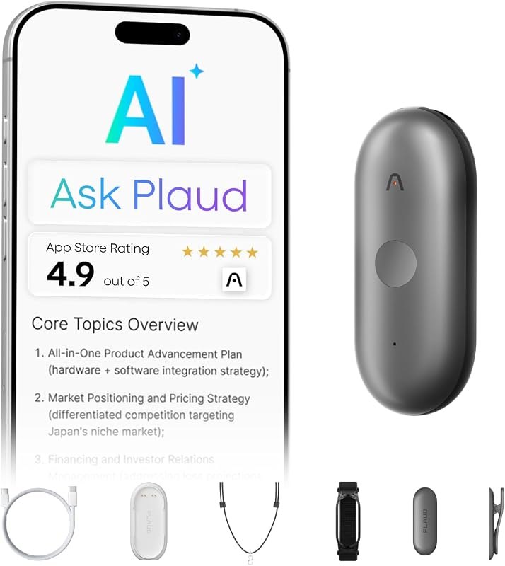 Plaud NotePin S Wearable AI Voice Recorder, Transcribe & Summarize, Black — Notes on AI tools we actually use — for