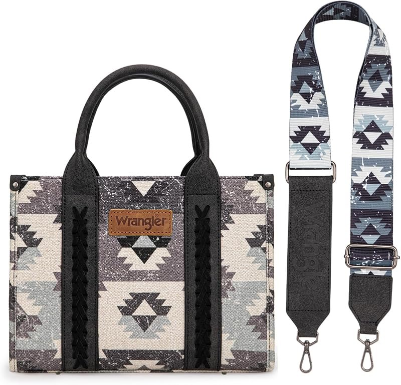 Wrangler Purse Western Tote Bag Women Aztec Top Handle Handbags with Detachable Strap — Handbags and Purses for
