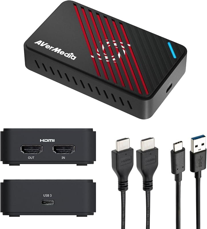 AVerMedia 4K HDMI Capture Card for Streaming, PS5, Xbox, Nintendo Switch, PC, USB 3.2 Game Capture Device for Twitch