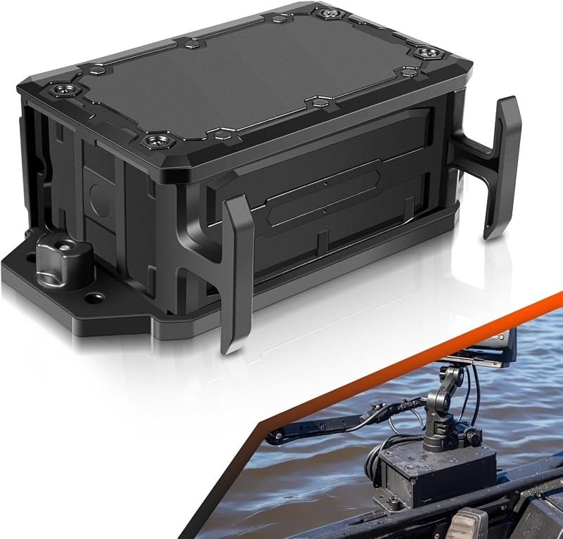 Track Mounted Battery Box for Fish Finders, Replace for YakAttack CellBlok (CLB-1002), Compatible with YakAttack