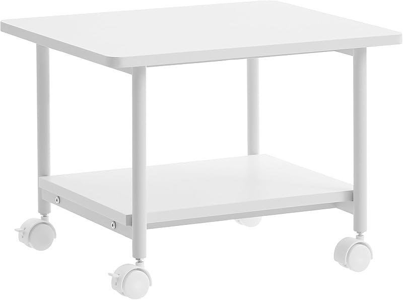 2-Tier Printer Stand with Locking Wheels, Under Desk Printer Table — printers stapler amazon for printers stapler