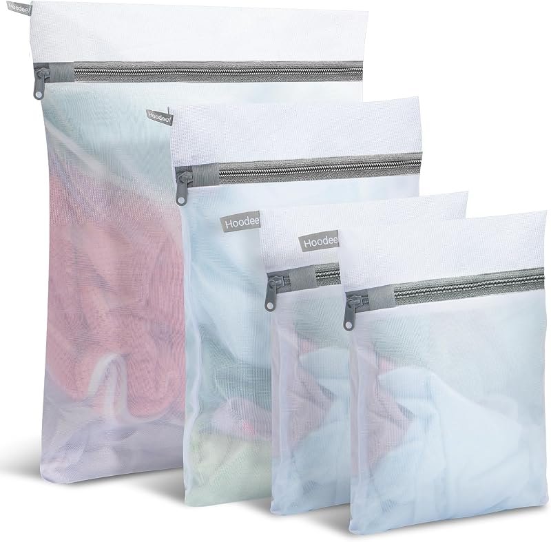 Mesh Laundry Bags for Delicates, 4Pcs Laundry Bags Mesh Wash Bags, Lingerie Bags for Washing Delicates, Laundry Bag