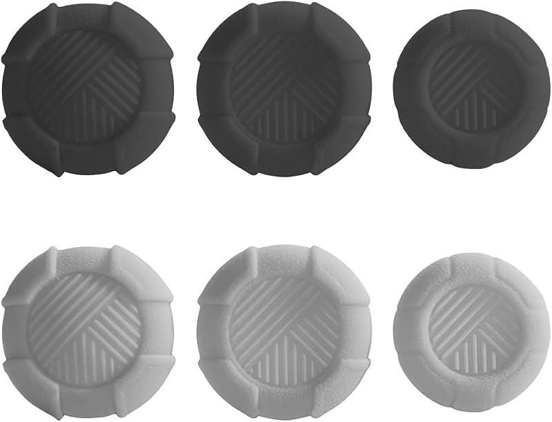 PERFECTSIGHT Thumb Grip Caps for PS5 PS4 Xbox Series XS Xbox One Switch PRO Controller Steam Deck 6 PCS Soft Rubber 3D