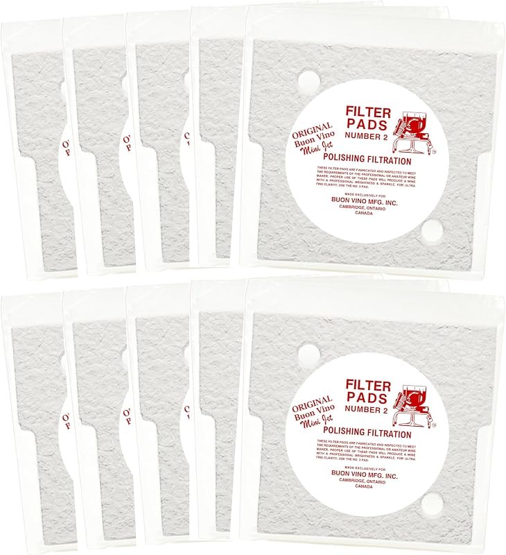 Buon Vino Mini Jet #2 Wine Polishing Pads, 10 Packs of 3 — best wine replacement filter for wine replacement filter