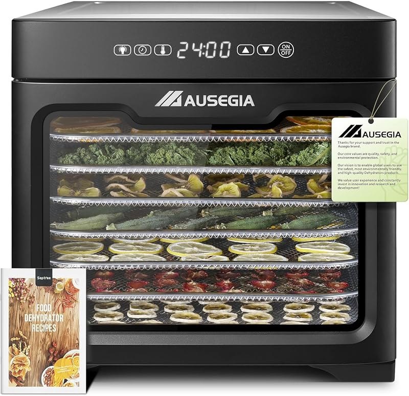 Commercial Large Food Dehydrator, Usable Area up to 9 ft², 800W Full Stainless Steel Dryer Machine, up to 190℉