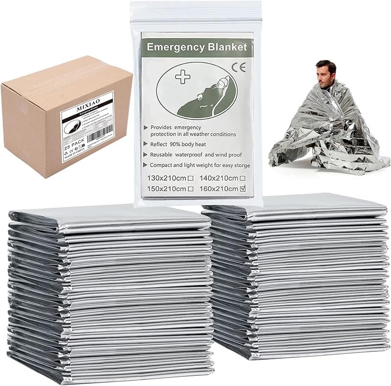 Emergency Foil Thermal Blanket shelter Survival Reflective Blankets — emergency mylar blanket amazon for emergency