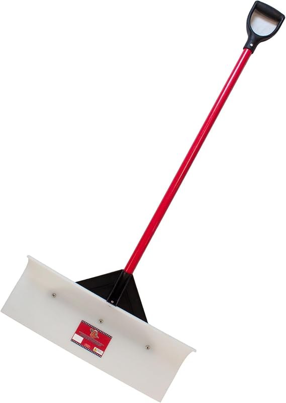 Bully Tools Ultra 24" HMW Snow Pusher Fiberglass D-Grip, Made in USA — best snow Shovels for snow shovels