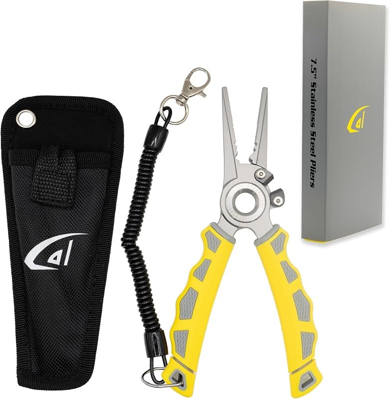 danco 7.5-Inch Stainless Steel Fishing Plier with Tungsten Carbide Cutters — fishing line cutters for fishing pliers