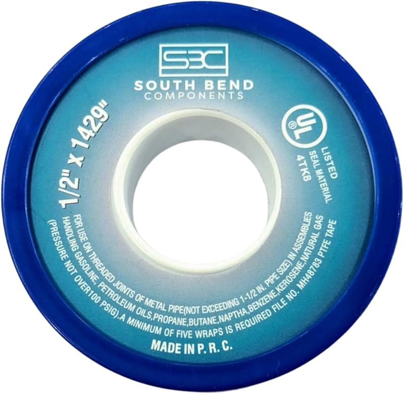 South Bend Components 1/2 Inch x 1429 Inch 70885 PTFE Thread Seal Tape — Leak tape, supply lines, and the 2 a for leak