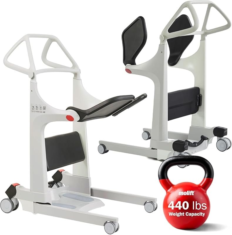 Molift Transfer Pro Manual Sit to Stand Lift for Elderly, Stand Assist — lift assisted equipment for adult grab bars kit