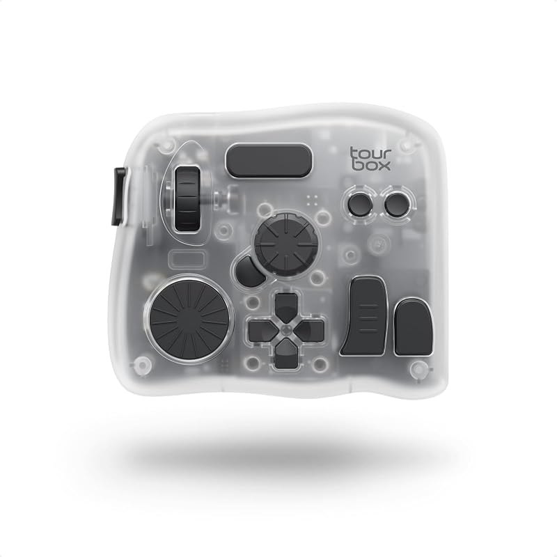 TOUR BOX Elite Plus - iPad Drawing Bluetooth Controller, Video Editing Photo Color Grading Speed Editor, Programmable