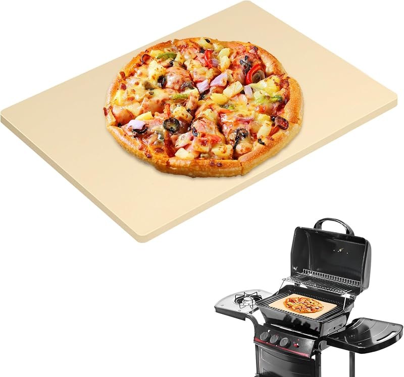 Extra Large Pizza Stone 24" x 18",Cooking Stone for Grill Rectangular, Baking Pizza Stone for bread, Ideal for
