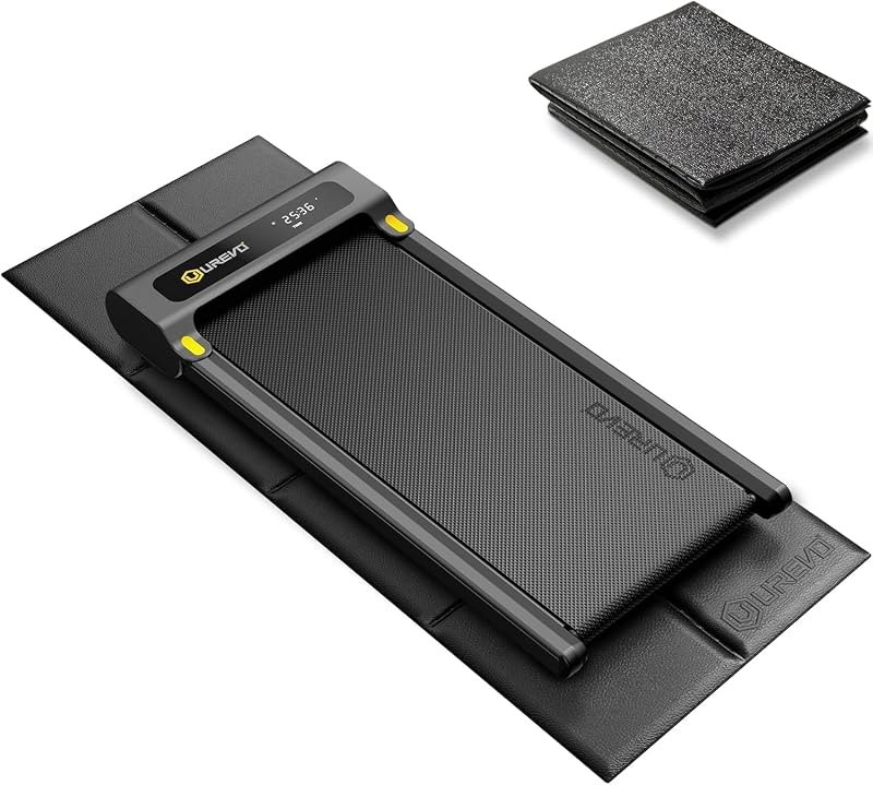 UREVO Foldable Treadmill Mat,Treadmill Mat for Carpet &Hardwood Floors ，Mat for Under Walking Pad on Carpet, Hardwood