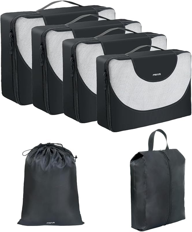6 Set Packing Cubes for Travel Essentials, Suitcase Organizer Bags — set for packing cubes refill replacement