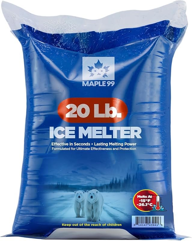 Ice Melt Safer for Concrete, 20 lb Bag Snow Salt, Sidewalk & Driveway Salt — best snow ice melt for snow ice melt