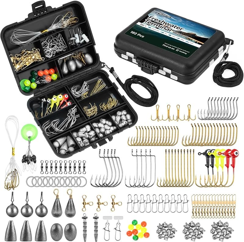 MadBite by KastKing Compact Fishing Tackle Kit for Bass Trout Panfish — Tackle that does not rust in the tra for