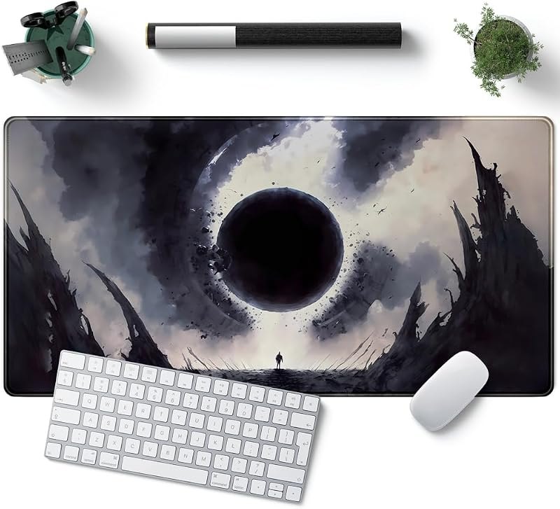 Black Moon Mousepad Gaming MTG Playmat Desk Mat Original Aesthetics Mouse Pad Large Gaming Mouse Pads Desk Pad XXL