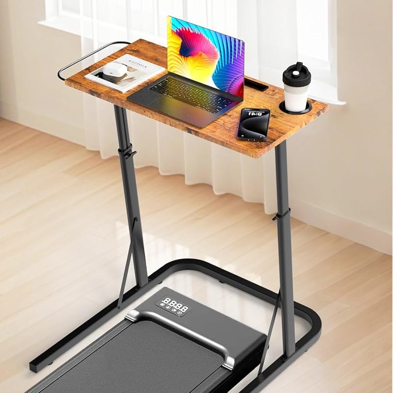 Adjustable Treadmill Walking Pad Desk, for Bike/Cycling Trainer, Workstation Standing Desk, Trainer Stand Table for