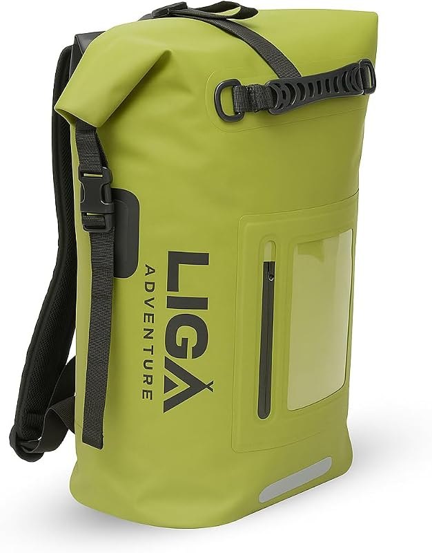 LIGA Waterproof Duffel Bag Backpack, 30L Heavy Duty Roll-Top Closure Travel Backpack, Cushioned Dry Storage Bag for