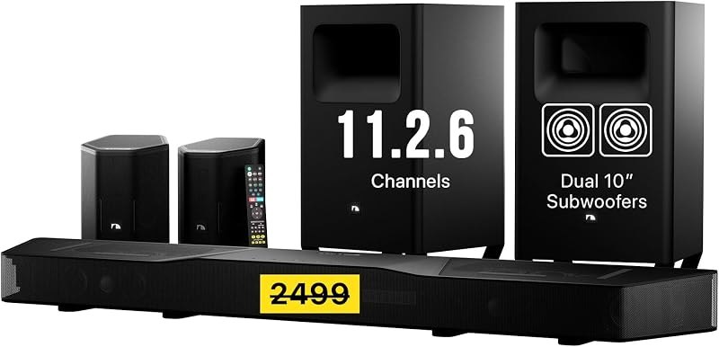 Nakamichi Shockwafe 11.2.6 Dolby Atmos/DTSX Surround Soundbar,Dual 10" Subs — best soundbars Dolby soundbar for